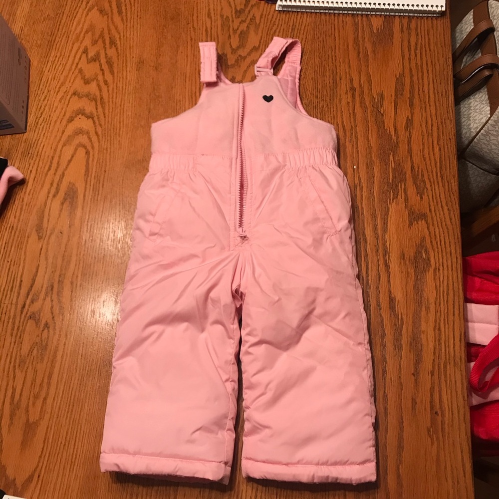 Pink snowsuit 18m